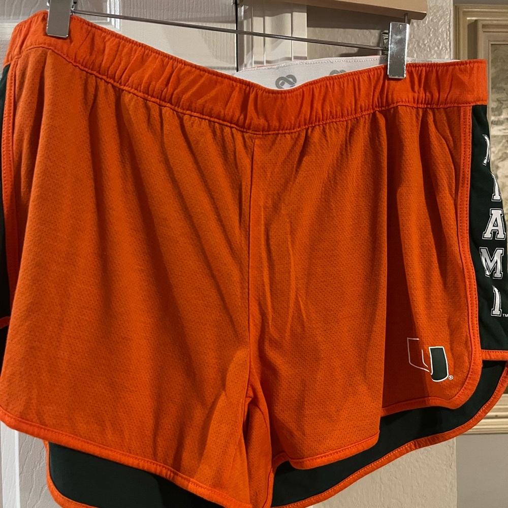 Orange University of Miami Athletic Women's Shorts